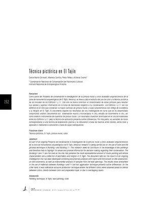 Técnica pictórica en El Tajín
