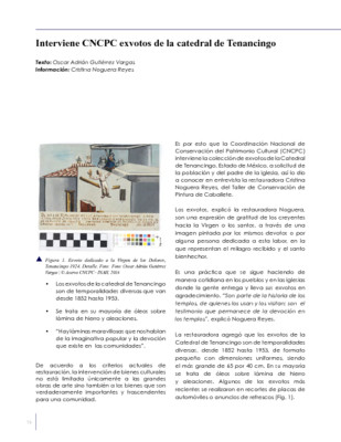 Interviene CNCPC exvotos de la catedral de Tenancingo