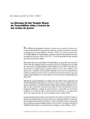 La ofrenda 23 del Templo Mayor de Tenochtitlan vista a través de los restos de peces