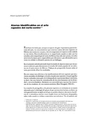 Atavíos identificables en el arte rupestre del norte-centro