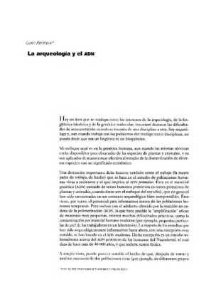 La arqueología y el ADN