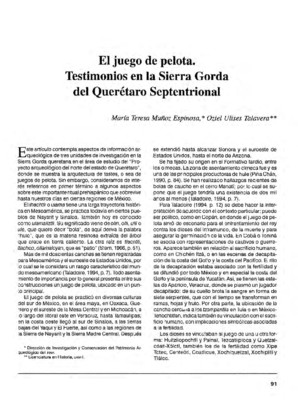 El juego de pelota. testimonios en la Sierra Gorda del Querétaro Septentrional