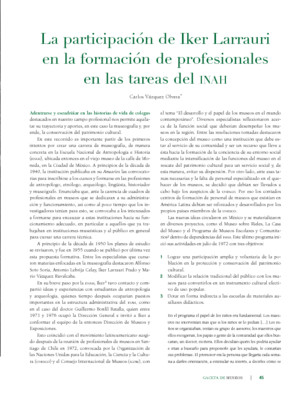 La participación de Iker Larraurien la formación de profesionales en las tareas del INAH