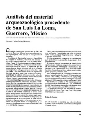 Análisis del material arqueozoológico procedente de San Luis La Loma, Guerrero, México