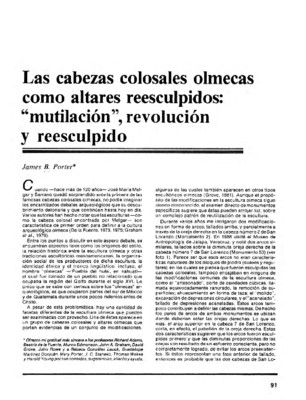 Las cabezas colosales olmecas como altares reesculpidos: "mutilación", revolución y reesculpido