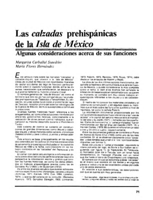 Las calzadas prehispánicas de la Isla de México