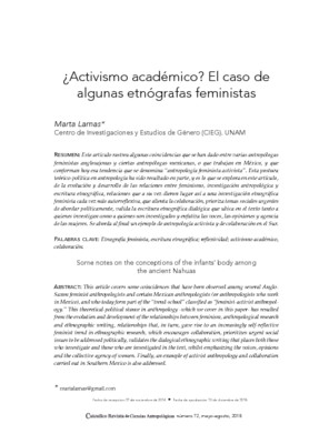 ¿Activismo académico? El caso de algunas etnógrafas feministas