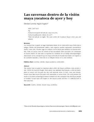 Las cavernas dentro de la visión maya yucateca de ayer y hoy