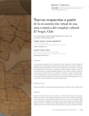 Nuevas respuestas a partir de la reconstrucción virtual de una urna cerámica del complejo cultural El Vergel, Chile