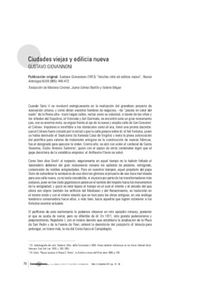 Ciudades viejas y edilicia nueva