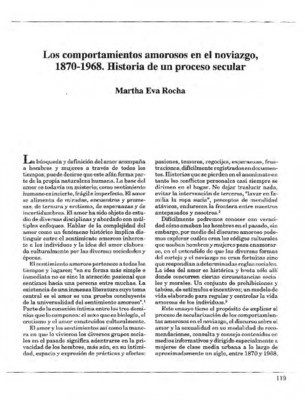 Los comportamientos amorosos en el noviazgo, 1870-1968. Historia de un proceso secular