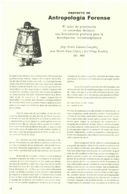 El radar de penetración en contextos forenses: Una herramienta geofísica para la investigación intradisciplinaria