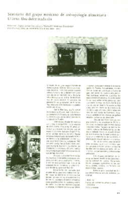 Seminario del grupo mexicano de antropología alimentaria. El libro: Una dulce tradición