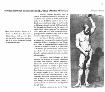 Cuatro desnudos académicos de Francisco Sánchez Antuñano