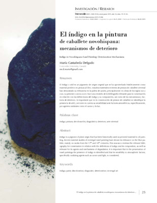 El índigo en la pintura de caballete novohispana: mecanismos de deterioro