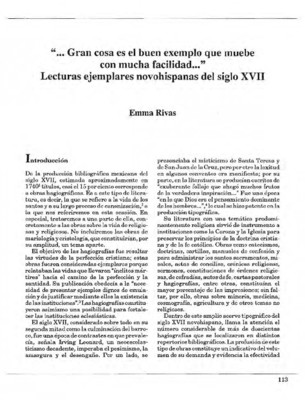 “…Gran cosa es el buen exemplo que muebe con mucha facilidad…” Lecturas ejemplares novohispanas del siglo XVII