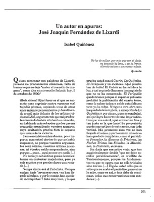 Un autor en apuros: José Joaquín Fernández de Lizardi