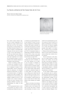 La faceta culinaria de Sor Juana Inés de la Cruz