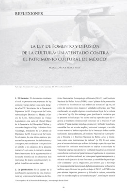 La ley de Fomento y Difusión de la Cultura: Un atentado contra el patrimonio cultural de México