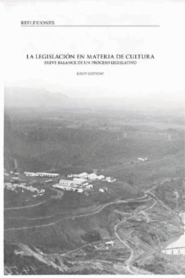 La legislación en materia de cultura