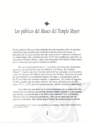 Los públicos del Museo del Templo Mayor