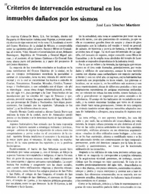 Criterios de intervención estructural en los inmuebles dañados por los sismos