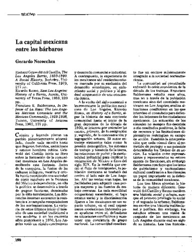 La capital mexicana entre los bárbaros