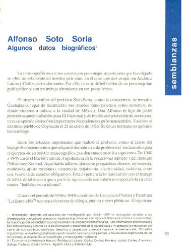 Alfonso Soto Soria. Algunos datos biográficos