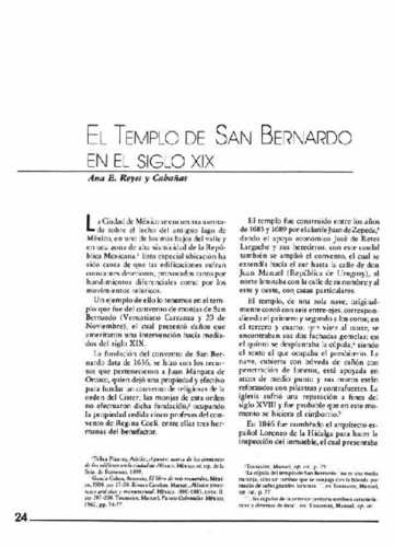 El Templo de San Bernardo en el siglo XIX