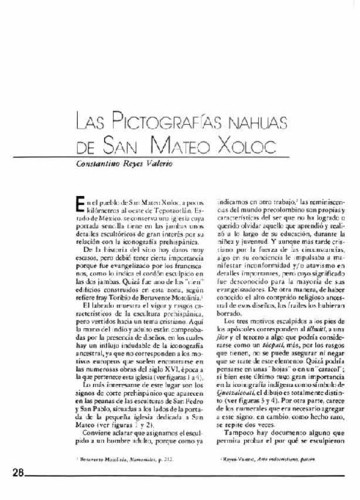 Las pictografías nahuas de San Mateo Xoloc