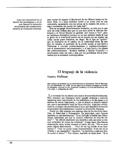 El lenguaje de la violencia
