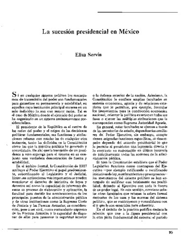 La sucesión presidencial en México