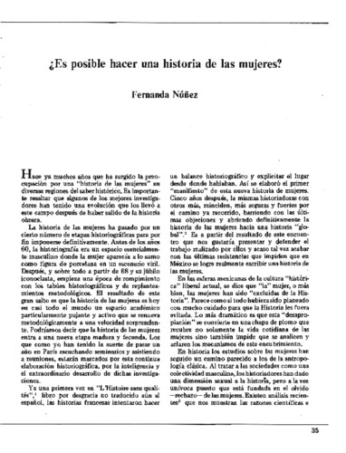 ¿Es posible hacer una historia de las mujeres?