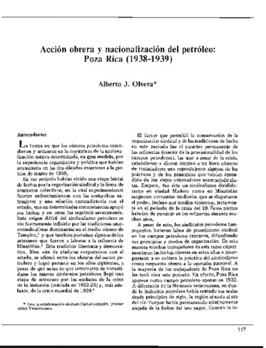 Acción obrera y nacionalización del petróleo: Poza Rica (1938-1939)