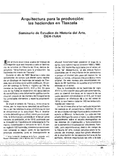 Arquitectura para la producción: las haciendas de Tlaxcala