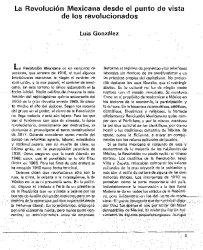 La Revolución Mexicana desde el punto de vista de los revolucionados