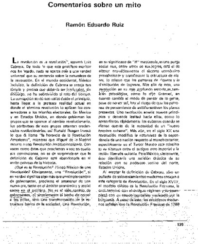 Comentarios sobre un mito