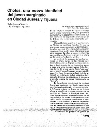 Cholos, una nueva identidad del joven marginado en Ciudad Juárez y Tijuana