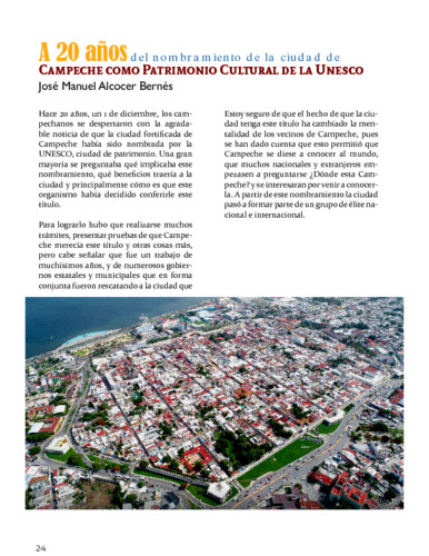 A 20 años del nombramiento de la ciudad de Campeche como Patrimonio Cultural de la Unesco 