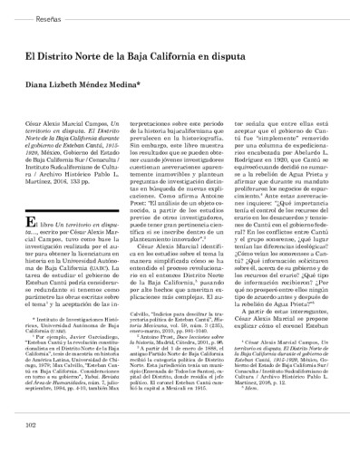 El Distrito Norte de la Baja California en disputa