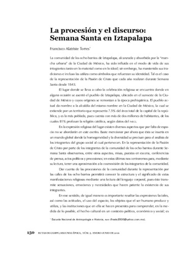 La procesión y el discurso: Semana Santa en Iztapalapa