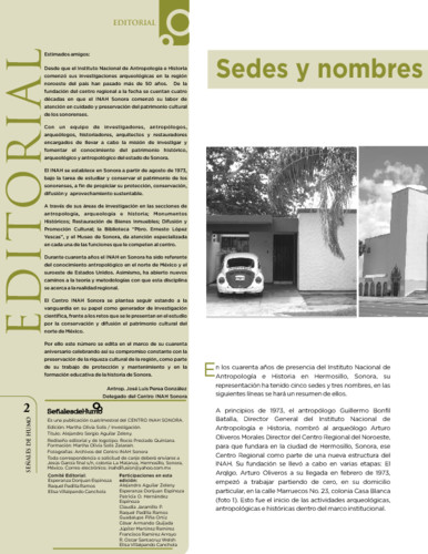 Sedes y nombres del INAH Sonora