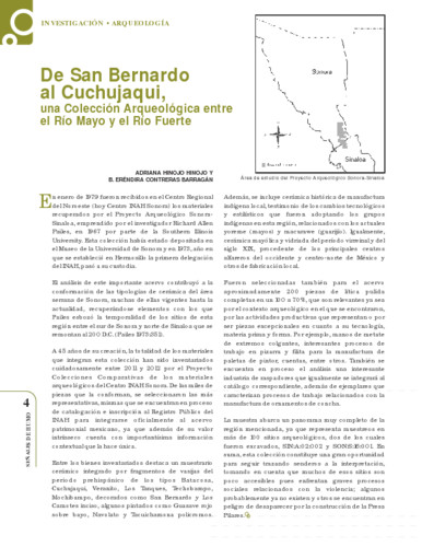 De San Bernardo al Cuchujaqui, una Colección Arqueológica entre el Río Mayo y el Río Fuerte