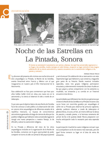 Noche de las Estrellas en La Pintada, Sonora