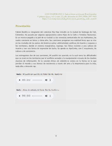 Presentación audio