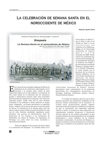 La celebración de Semana Santa en el Noroccidente de México