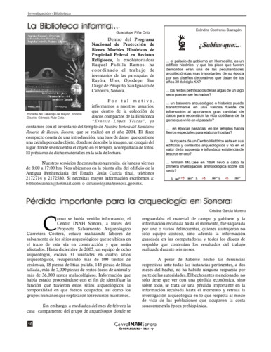 Pérdida importante para la arqueología en Sonora