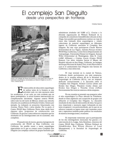 El complejo San Dieguito desde una perspectiva sin fronteras