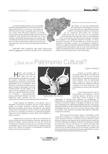 ¿Qué es el Patrimonio Cultural?