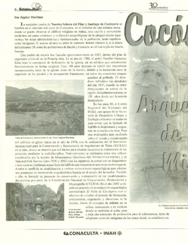 Cocóspera. Arqueología de una Misión